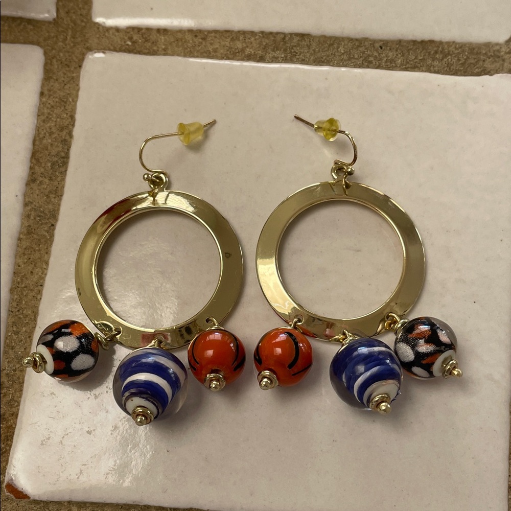 Chico’s goldtone beaded drop earrings